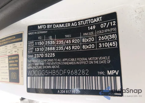 2013 Mercedes-Benz Glk 350 z USA, uszkodzony, nr VIN WDCGG5HB5DF968282